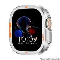 Metal Case for Apple Watch Ultra 3 49mm 46mm Protector Case Aluminum Cover Bumper Frame for IWatch Series 11 10 9 8 7 6 5 4 SE 46mm-Series 11 10 sidabras