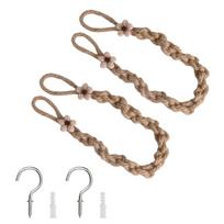 Curtain Tiebacks,Curtain Tie Backs for Curtains Drape Tieback Holders Cord with Metal Hook for Bedroom Farmhouses Decors
