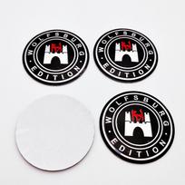 Automobilio lipdukai 4 vnt. 56 mm 65 mm Wolfsburg Edition emblemos logotipas rato centrinis gaubtas stebulės dangtelis ženklelis stiliaus aksesuarai GTI Polo Golf A 56mm