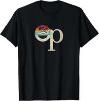 Op Vandenynas Senovinis Ramiojo vandenyno paplūdimys Saulė Palmių medžiai Retro Dovana Unisex Marškinėliai 4XL