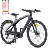 Elektrinis dviratis - ENGWE - N1 Pro - Vienos dalies anglies pluošto rėmas - Vidurinis variklis 250W/80Nm - Nuvažiuojamas atstumas 100 km pilka