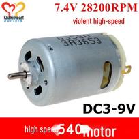 RS540 didelės galios elektrinis variklis modelių įrankiams ir dulkių siurbliams (3V/6V/9V)