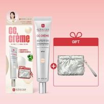 Erborian CC kremas Porcelain 40 ml Specialus rinkinys + Nemokama sidabrinė paminkštinta kosmetinė 001CC Cream Porcelain 40ml Special Set