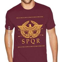 Roman Empire SPQR Mens Tshirt Over Size For Men Art Shirt Design Top T-shirts for Men Cotton Tees Casual Latest XXXXL bordinė
