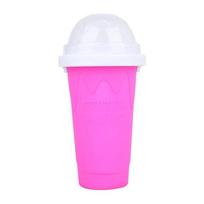 2025 Summer Magic Slushy Maker Squeeze Cup Homemade Milk Shake Maker Cooling Cup Squee DIY it for Family rožinė
