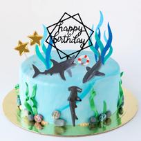 18 Pack Shark Cake Toppers for Attack Sea Creatures Decor Ocean Theme Cupcake Picks for Birthday Shower Party Favors Supplie