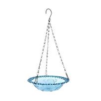 Kabantis paukščių lesykla, Lauko dekoratyvus paukščių maudykla, Balkono sodo lesyklos ornamentas. One Size mėlyna