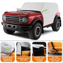 Viršutinė pusės automobilio danga Ford Bronco 2 durų/ 4 durų 2021-2023 m., Vandeniui atspari pusės stogo apsauginė danga Lauko Sniego Lietaus Dulkių