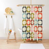 Orla Kiely Multi Stem Spalvotas audinys Dušo užuolaida Vonios užuolaida Užuolaidos Vonios užuolaidos W150xH180cm
