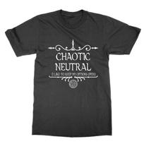 Chaotic Neutral t-shirt funny top dungeons tee dragons present gift for DND 4XL
