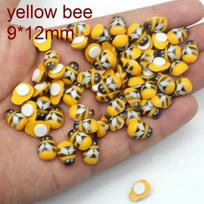 New MINI Wood Bee Ladybug Colorful with Glue Home Refrigerator Wall Decoration DIY Handmade Child Gift Party Accessories 50/100p