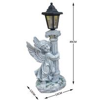Retro Angel Solar Garden Ornament Resin Sculpture