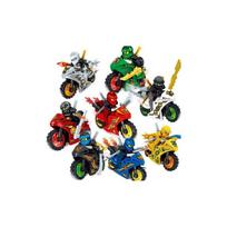 8 vnt. Ninjago motociklų rinkinys Mini ninja figūrėlės Blokeliai Žaislai Tinka Lego