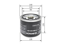 Oro džiovintuvo kasetė, suspausto oro sistema BOSCH 0 986 628 253