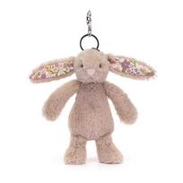Jellycat Triušio Minkštas Pliušinis Raktų Pakabukas Su Gėlėtomis Ausimis Dovana Parduotuvei