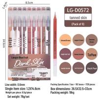 Morandi Color Planner Pen Set: Large Capacity Gel Pens with Needle-tip for Students and Drawing,  Fluorescent Blue Fruit 0551.