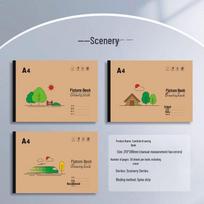 A4 Large Kraft Paper Sketchbook for Children: Blank Art Book for Primary School and Kindergarten Students