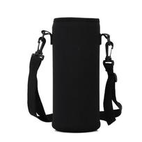 610-1500 ML vandens buteliuko dėklas maišelis maišelis dirželis Neopreninis vandens maišelio laikiklis Peties dirželis Juodas buteliuko nešiklis Izoliuotas maišelis black