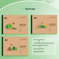A4 Thickened Cowhide Drawing Book for Children: Sketch & Doodle Art Paper 210×288mm (Manual Measurement Error Possible)