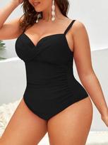 Nauji 5XL didelio dydžio maudymosi kostiumėliai, vienetiniai moterų komplektai su aukštu juosmeniu Push Up bikinio rinkiniai 0XL juoda