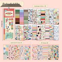 Xin Mo Korean Style Sticker Book: DIY Journal, Key Markers, Decoration Material