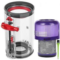 Dyson V11 V15 SV14 SV17 SV22 SV28 dulkių surinktuvo filtras ir atsarginių dalių konteinerio priedai, didelio efektyvumo filtravimo sistema