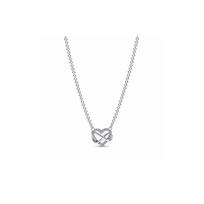 Pandora Šviečiantis Amžinos Meilės Širdies Pakabukas Karoliai Su Tuščiaviduriu Dizainu Moteriški karoliai Sidabrinis Kubinis Cirkonis 392666C01 Box,Sparkling Love