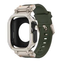 Silicone Strap+Case Waterproof For Apple Watch Ultra 3 2 49mm Series 11-10 46mm for Iwatch SE 7 4-9 SE 44mm 45mm For S10 S11 46mm
