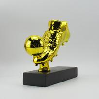 Resin Football Golden Boot Trophy - World Cup Fan Decor for Storefronts, Bars, and KTVs