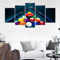 Sienos meno drobės tapyba 5 plokščių rėmeliai Sportas biliardas HD spausdintos modulinės drobės plakatas Svetainės namų dekoras be rėmelio 20x35cm*2  20x45cm*2  20x55cm*1