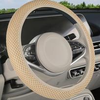 Kvėpuojanti ledo šilko pluošto audinio automobilio vairo užvalkalas, tinkamas visiems sezonams, vėsinantis vasarą be vidinio žiedo geltona