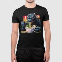 Godzilla Ramen Shirt Kaiju Monster Japanese Anime Noodle Graphic Tee S