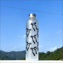 1L Butterfly Style Water Bottle, Gradient Matte Plastic Sports Flask, Anti-Slip Leak-Proof Gym Thermos with Stainless Steel Lid 1000ml juoda