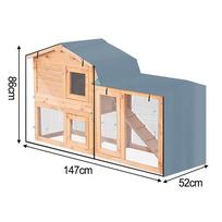 Indoor Guinea Pig Hutch Cover Accommodates Various Door Combinations Adjustable String Hem Clear Front Folding