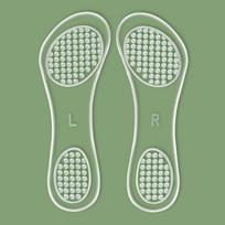 GEL Women's High-heeled Shoes Self-adhesive Washable Transparent Shock-absorbing Seven-point Insoles one size fits all skaidri
