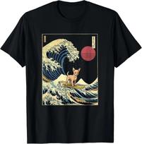 Funny Chihuahua Japanese Kanagawa Wave Funny Surf Dog Gift Unisex T-Shirt M
