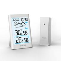 Indoor Outdoor Hygrometer Thermometer Digital Weather Station Wireless Weather Forecast Sensor Alarm Clock Date Backlight balta