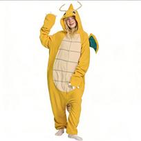 Dragonite Kostiumas Suaugusiems Geltonas Drakono Vienetinis Pižama Cosplay Apranga S