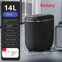 14 l išmanioji šiukšliadėžė, automatinis jutiklis, šiukšliadėžė vonios kambariui virtuvėje šiukšlių kubas Svetainės šiukšliadėžės indukcinės šiukšliadėžės balta