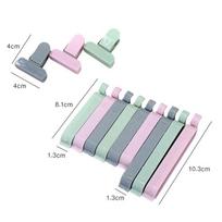 Vakuuminis sandarinimo spaustukas maišelio spaustukai Maisto laikymo maišelio sandariklis Nešiojamas mini 12vnt maistinis plastikas 12Pcs Random
