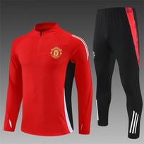 Suaugusiųjų ir vaikų „Manchester United“ treniruočių uniformos komplektas Vyriški ilgomahovės futbolo marškinėliai Rudens ir žiemos sportinis greitai džiūstantis kvėpuojantis laisvalaikio kostiumas children-10 sizes