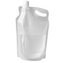 5-1PC 2L Transparent Drinking Water Container Bag Small Mouth Handle Collapsible Water Bag No Leakage Outdoor Sports Supplies