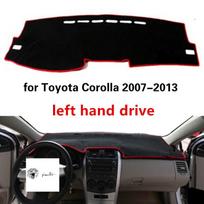Automobilio prietaisų skydelio dangtelis, skirtas Toyota Corolla 2007-2013 Kairėje pusėje Dacron Avoid Light Automatinis prietaisų skydelio kilimėlis Lengvas automobilio kilimėlis raudona
