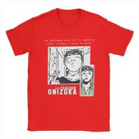 Vyriški T-shirt'ai „Didysis mokytojas Onizuka Saulėgrąža“ GTO Anime 100% Medvilnės Drabužiai Madingas apvalios apykaklės T-shirt'as Spausdintas T-shirt'as S raudona