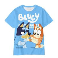 2026 Naujas Bluey Vaikams 3D Marškinėliai Vasariniai Vėsūs Kvėpuojantys Trumpomis Rankovėmis Animacinis Anime Spaudas Laisvalaikio Marškinėliai Berniukams ir Mergaitėms 100