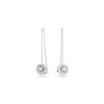 Swarovski auskarai, inkrustuoti kristalais, rodžiu dengti papuošalai, moteriški auskarai 5636435 Box (Random Color)