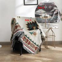 Bohemia Flowers Birds Outdoor Blanket Camping Knitted Mat For Bed Sofa Decor Nordic Travel Throw Rugs 90x90cm