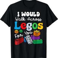 Juokingi Statybiniai Kaladėlės Legos Marškinėliai S juoda