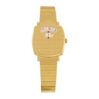 Gucci laikrodis GRIP, paauksuotas nerūdijančio plieno ciferblatas, safyro kristalas, kvarcinis, 27 mm, YA157502 auksas