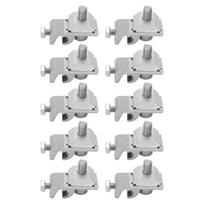 10Pcs Solar Mounting System Grounding Clamp Photovoltaic Bare Wire Solar Panel Grounding Clamp Pipe Aluminum & Stainless Steel